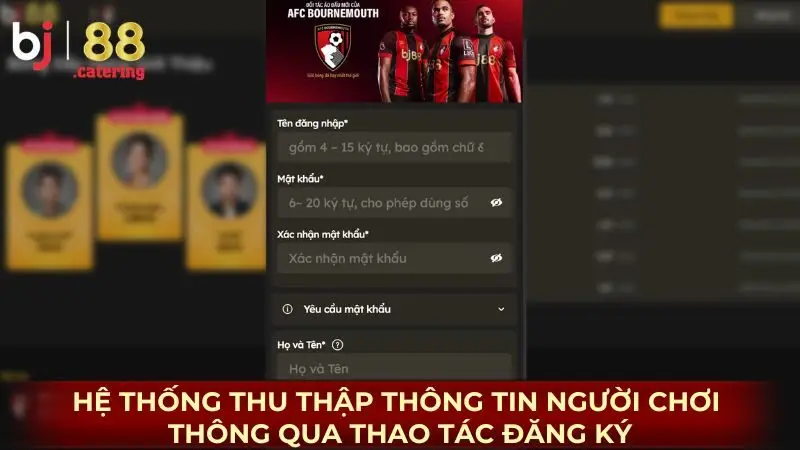Hệ thống thu thập thông tin người chơi thông qua thao tác đăng ký