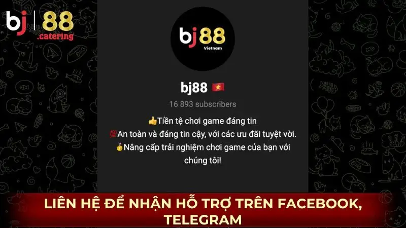 Liên hệ để nhận hỗ trợ trên facebook, telegram