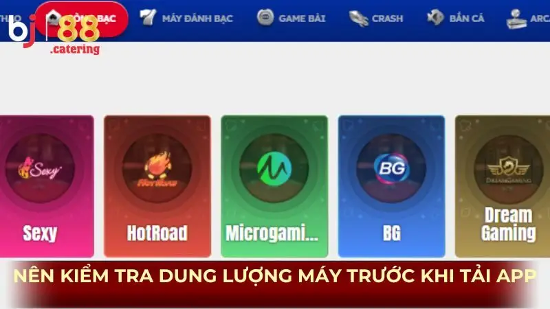 Nên kiểm tra dung lượng máy trước khi tải app